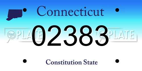 02383 Connecticut License Plate