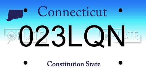023LQN Connecticut License Plate