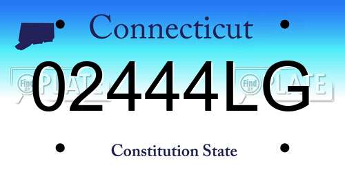 02444LG Connecticut License Plate