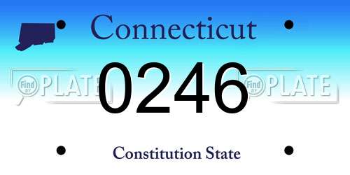 0246 Connecticut License Plate