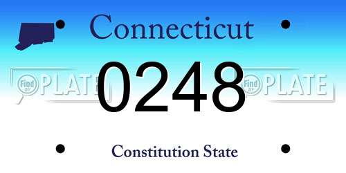0248 Connecticut License Plate