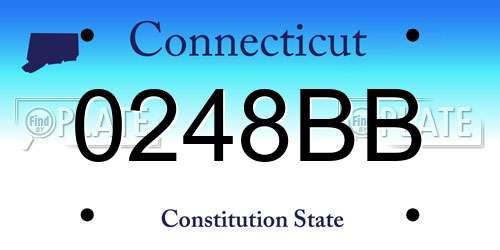 0248BB Connecticut License Plate