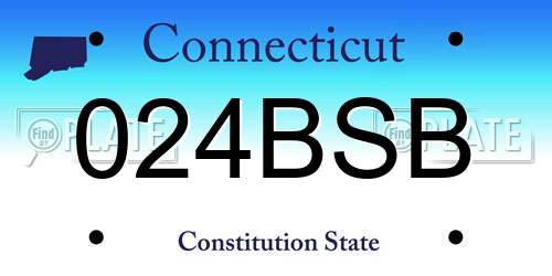 024BSB Connecticut License Plate