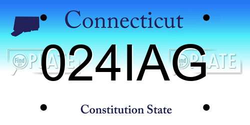 024IAG Connecticut License Plate
