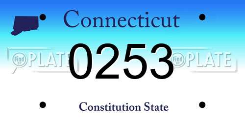 0253 Connecticut License Plate