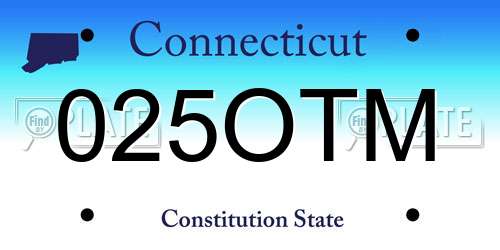 025OTM Connecticut License Plate