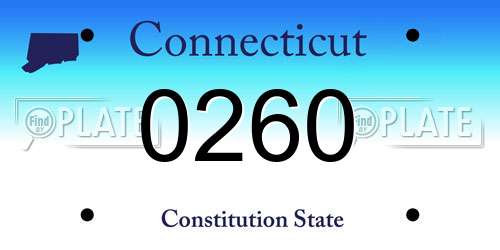 0260 Connecticut License Plate