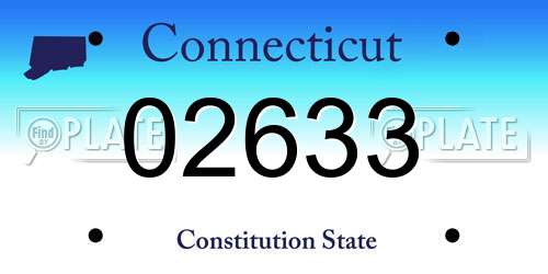 02633 Connecticut License Plate