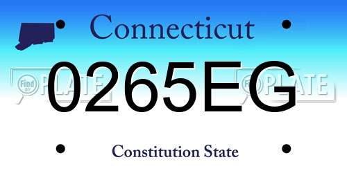 0265EG Connecticut License Plate