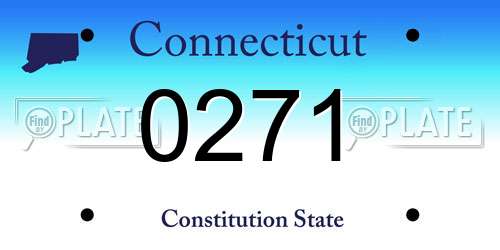 0271 Connecticut License Plate