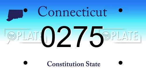 0275 Connecticut License Plate