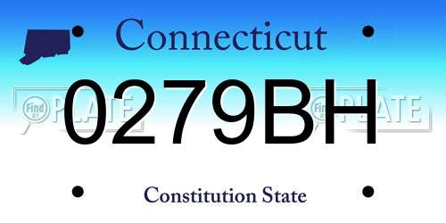 0279BH Connecticut License Plate