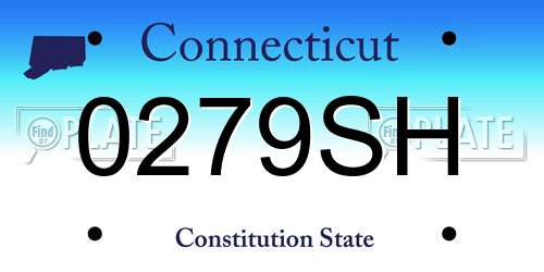 0279SH Connecticut License Plate