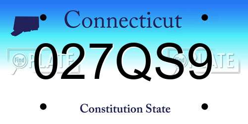 027QS9 Connecticut License Plate