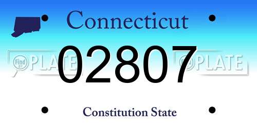 02807 Connecticut License Plate