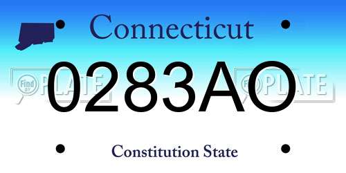 0283AO Connecticut License Plate
