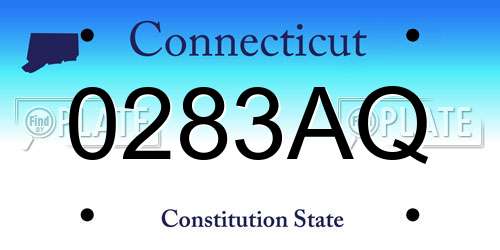 0283AQ Connecticut License Plate