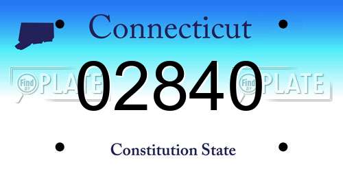 02840 Connecticut License Plate