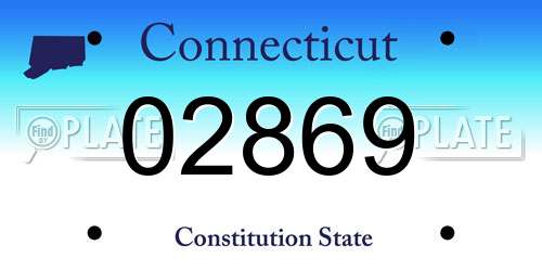 02869 Connecticut License Plate