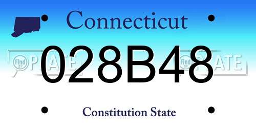028B48 Connecticut License Plate
