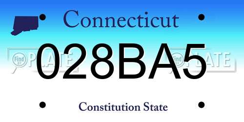 028BA5 Connecticut License Plate