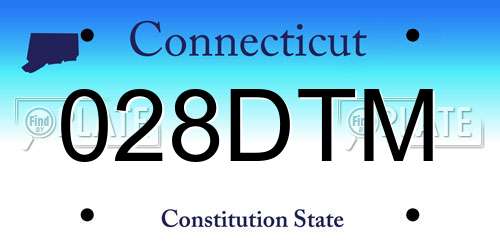 028DTM Connecticut License Plate