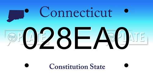 028EA0 Connecticut License Plate