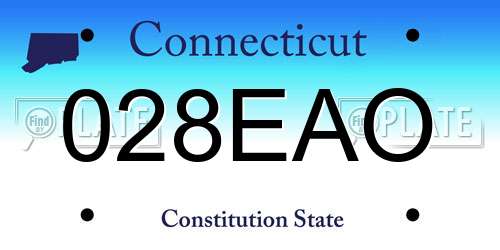 028EAO Connecticut License Plate