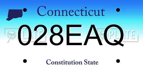 028EAQ Connecticut License Plate