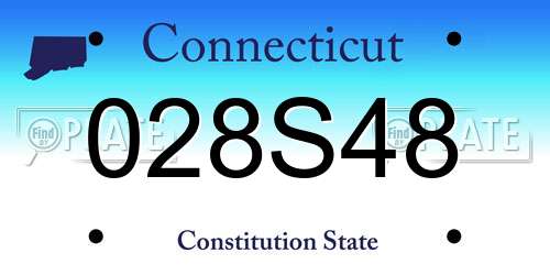 028S48 Connecticut License Plate