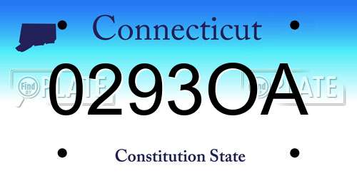 0293OA Connecticut License Plate