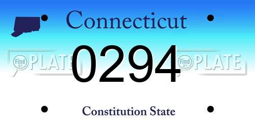 0294 Connecticut License Plate