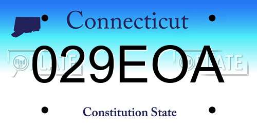 029EOA Connecticut License Plate
