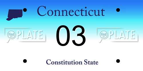 03 Connecticut License Plate