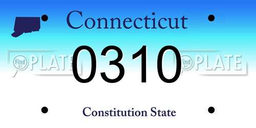 0310 Connecticut License Plate