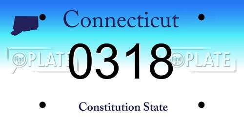 0318 Connecticut License Plate