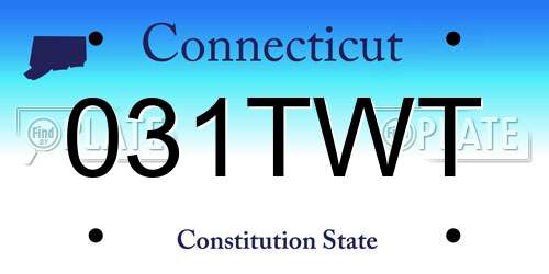 031TWT Connecticut License Plate