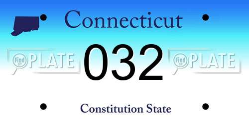 032 Connecticut License Plate