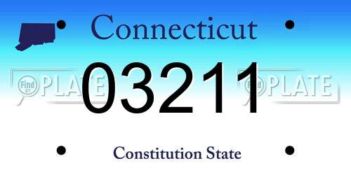 03211 Connecticut License Plate