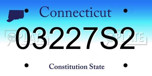 03227S2 Connecticut License Plate
