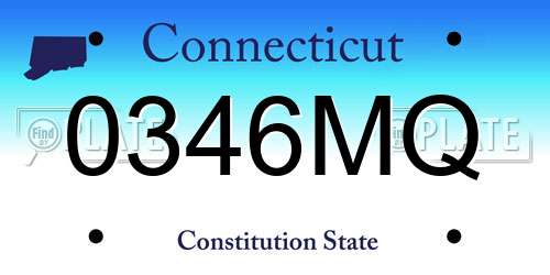 0346MQ Connecticut License Plate
