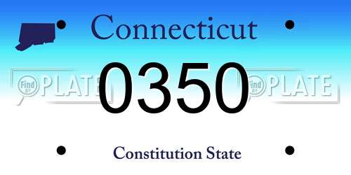 0350 Connecticut License Plate
