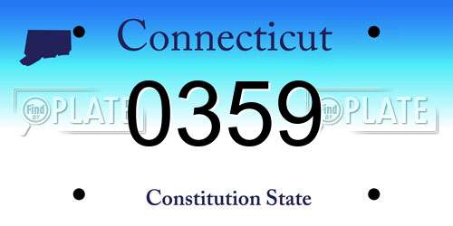 0359 Connecticut License Plate