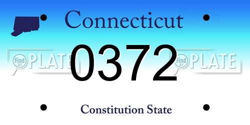 0372 Connecticut License Plate