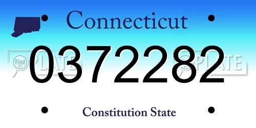 0372282 Connecticut License Plate