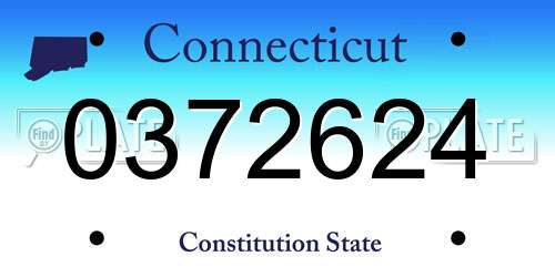0372624 Connecticut License Plate
