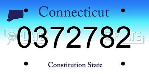 0372782 Connecticut License Plate