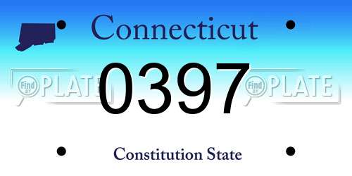 0397 Connecticut License Plate
