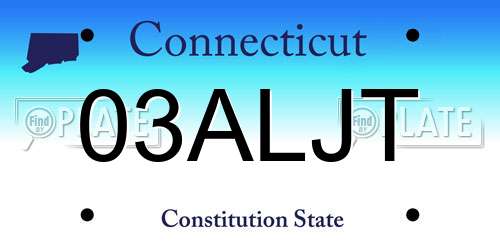 03ALJT Connecticut License Plate