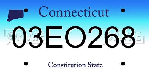 03EO268 Connecticut License Plate